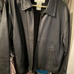 Eddie Bauer Classic Black Leather Jacket